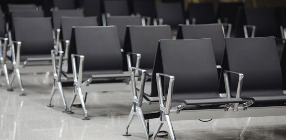 This image shows a commercial space with white epoxy floor.