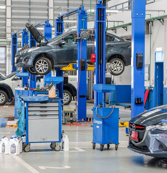 This image shows a commercial auto shop.