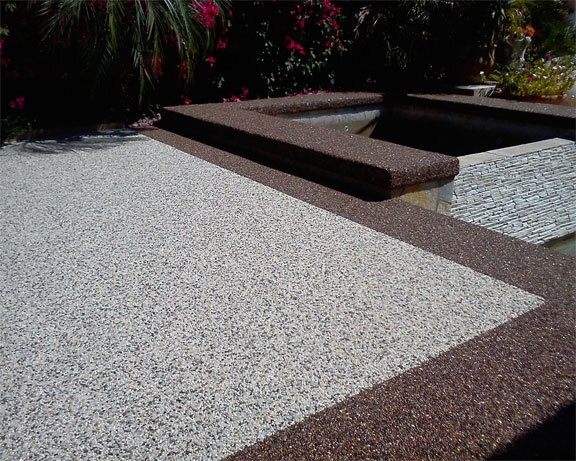 This image shows a resurfaced pool deck.