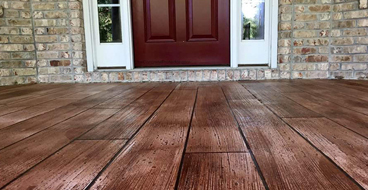 Rustic Wood Flooring This image shows a floor that has a wood stain coating.