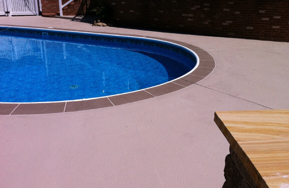 This image shows a resurfaced pool deck.