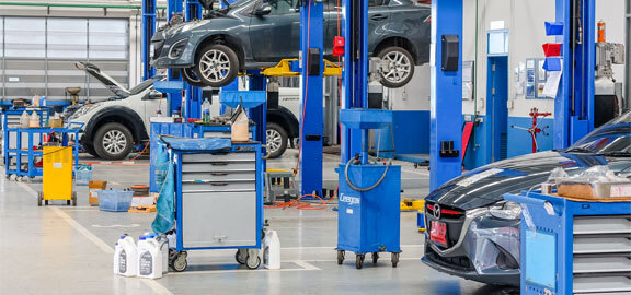 This image shows a commercial auto shop.